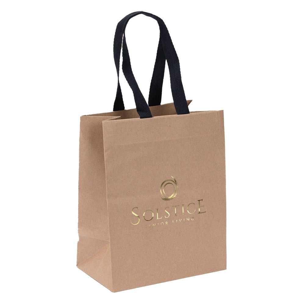 Eco Ash Brown Kraft Bag: MOQ 150 - $2.85