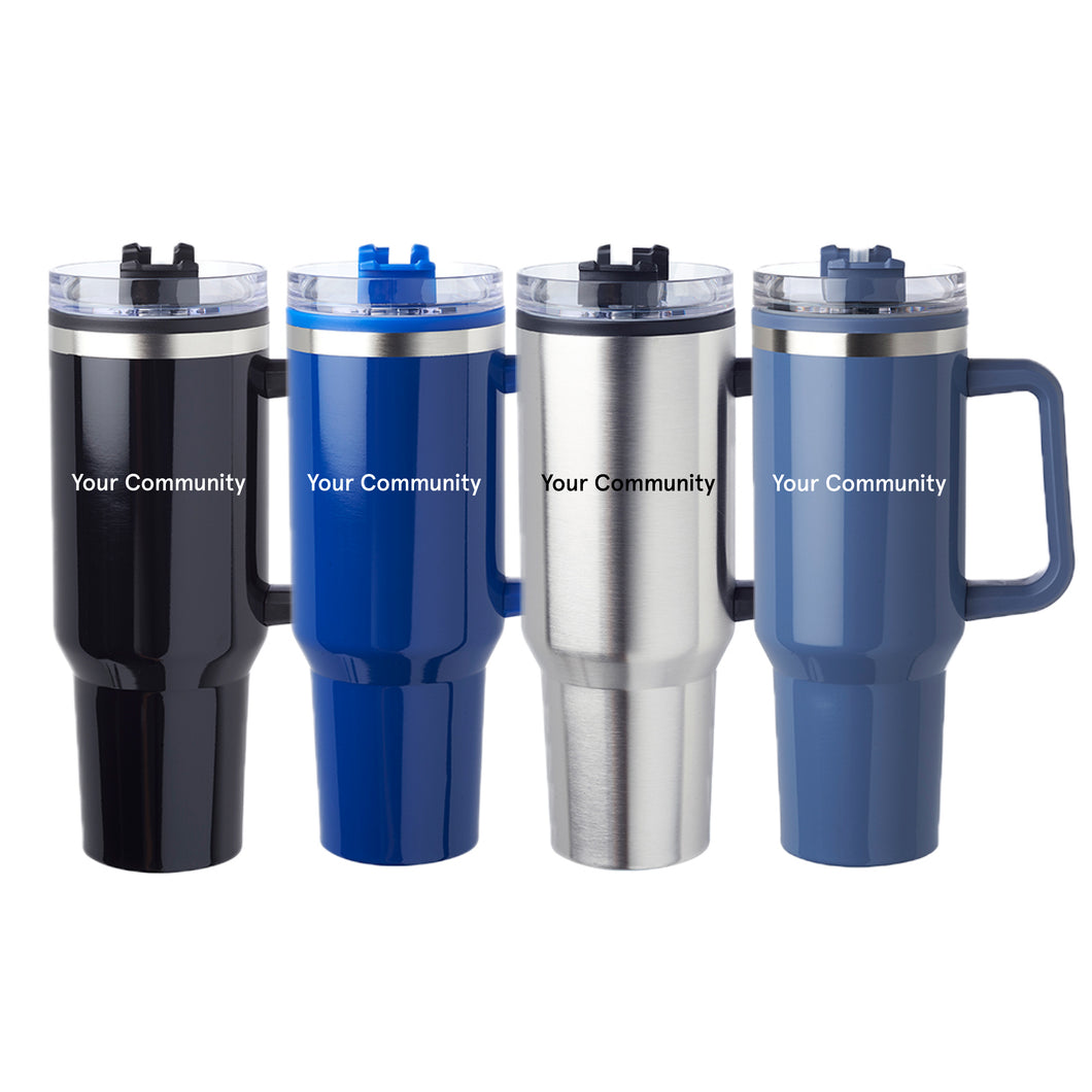 40 oz. Hugo Plastic Interior Stainless Steel Travel Mug