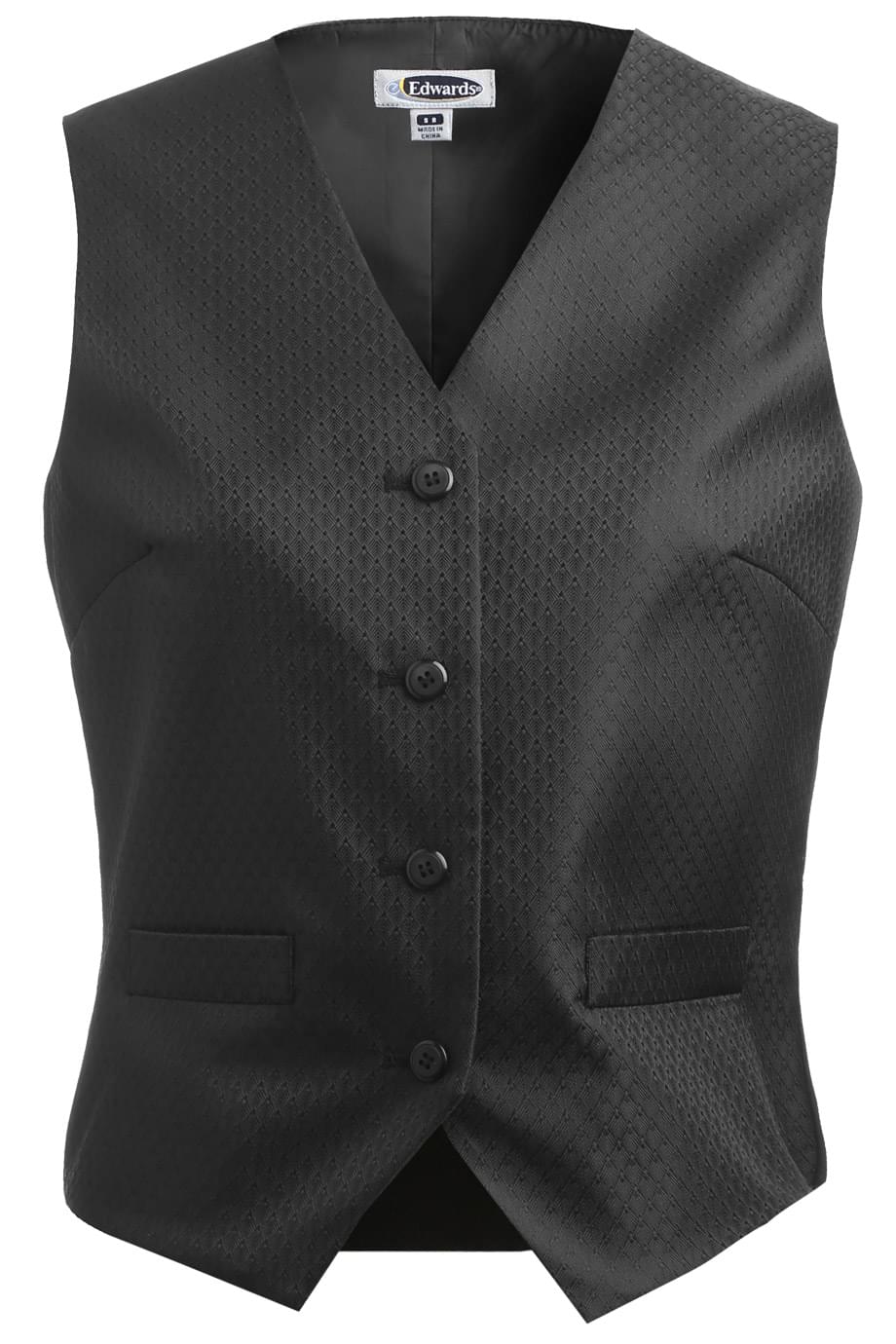 Ladies Diamond Brocade Vest (Blank)