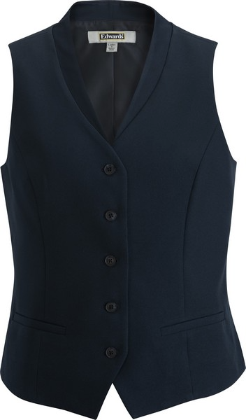 Ladies Ottoman Trim Vest (Blank)