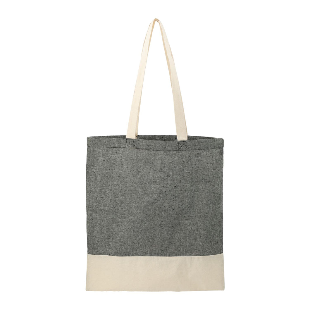 Split Recycled 5oz Cotton Twill Convention Tote : MOQ 150 - $3.49