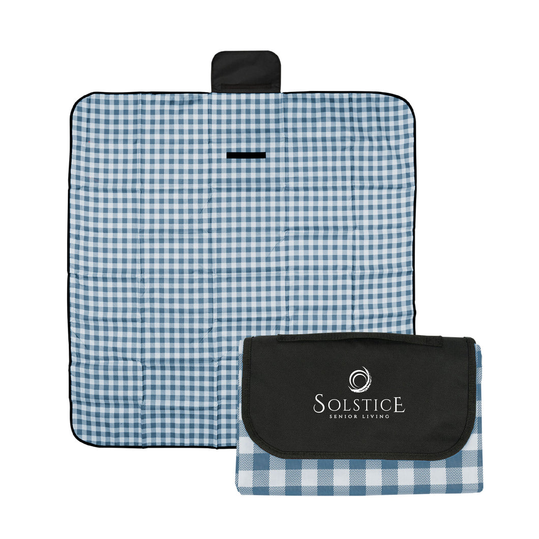 Gingham Roll-Up Picnic Blanket : MOQ 50- $12.99