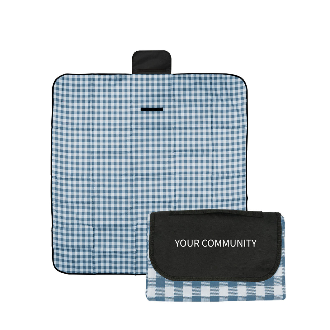 Gingham Roll-Up Picnic Blanket : MOQ 50- $12.99