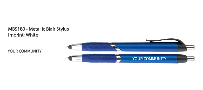 Metallic Blair Stylus Pen: MOQ 300