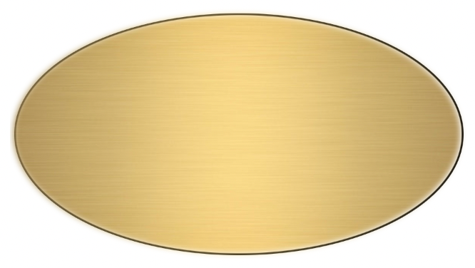 Gold Oval Name Badge (Blank)