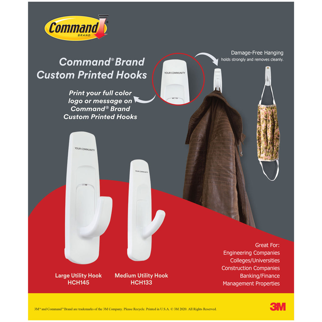 Command Hook Large: MOQ 250 - $2.75