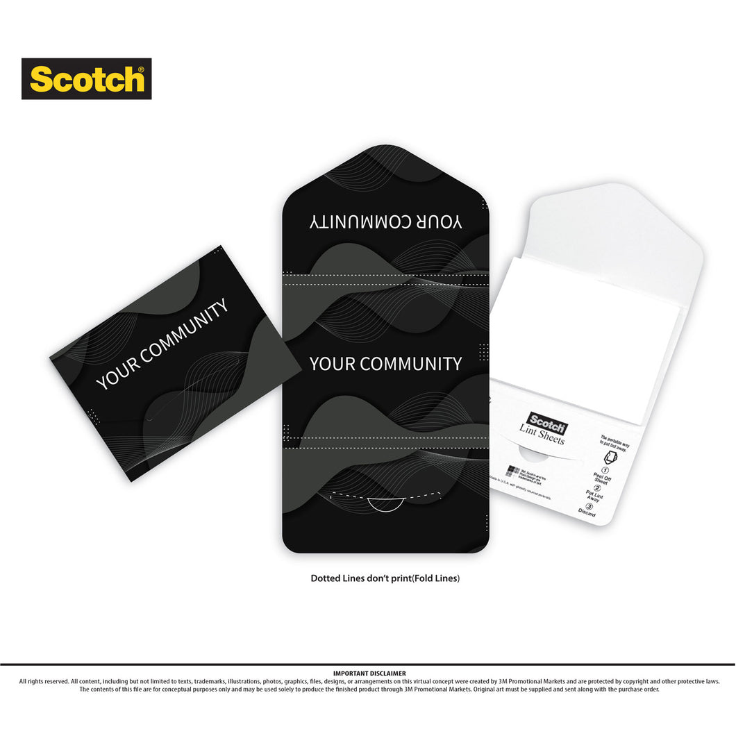 Scotch Lint Sheet Packets: MOQ 500 - $1.95