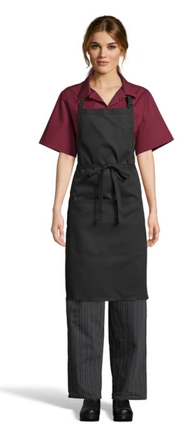 Adjustable 2 Pocket Butcher Apron-Black