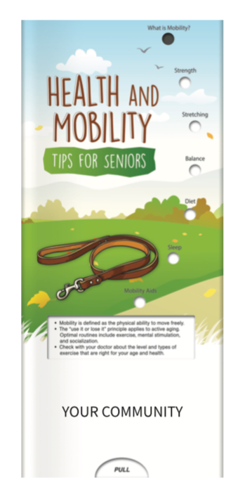 Pocket Slider Health & Mobility Tips for Seniors $0.60 - MOQ : 300